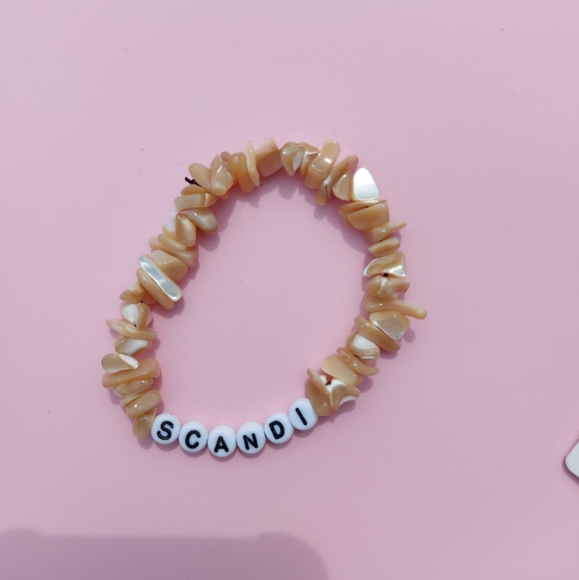 'Scandi' Mother of Pearl Handmade Bracelet - Picture 2 of 5